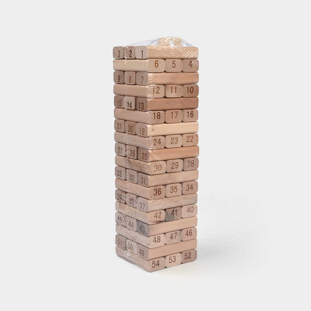 Jenga Game with Wooden Blocks, Stacking Tower Game | 54PCS