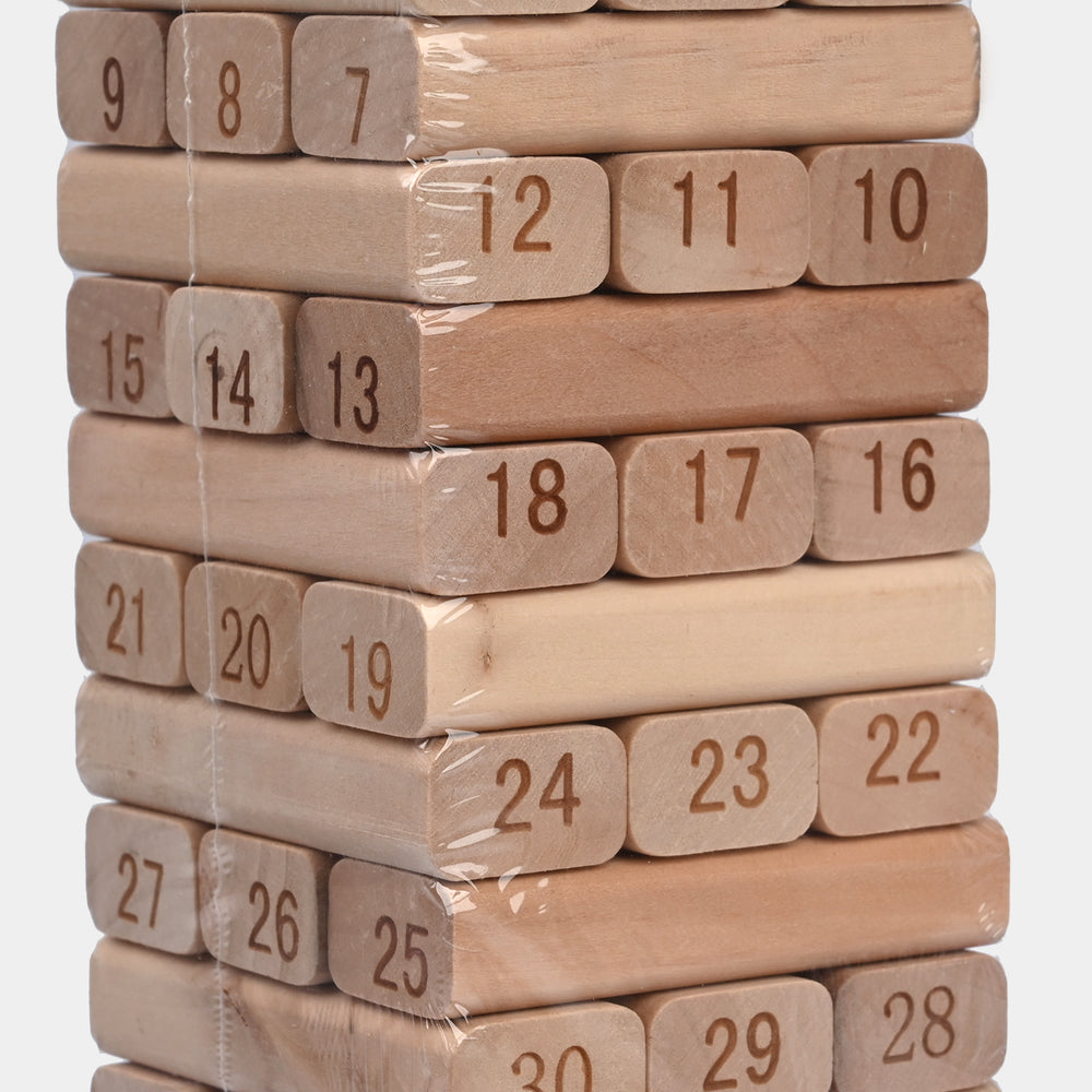 Jenga Game with Wooden Blocks, Stacking Tower Game | 54PCS