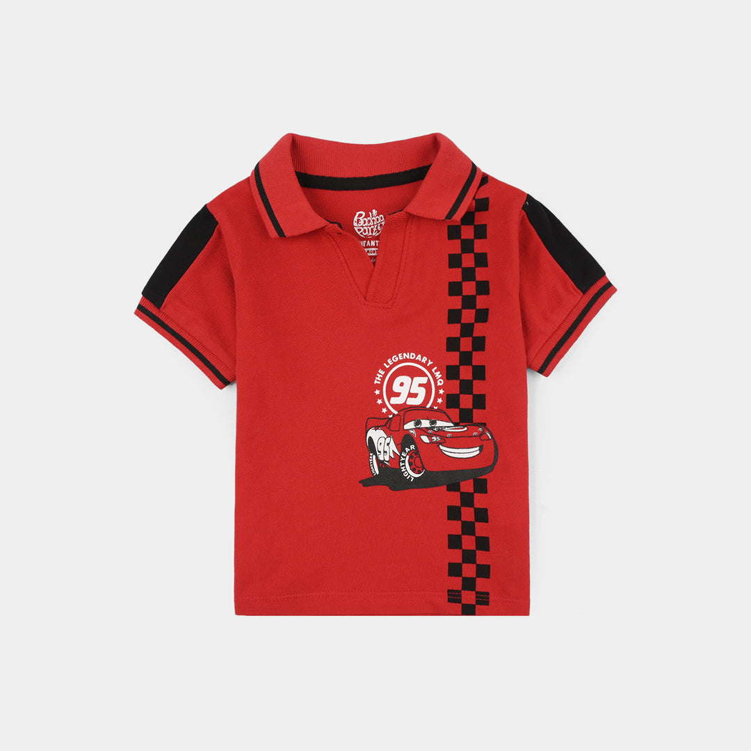 Infant Boys Cotton PK Polo (The Legendary LMQ) - Red