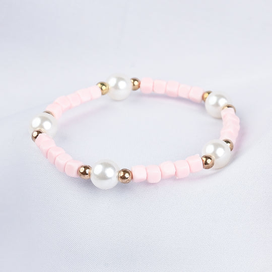 GIRLS ELEGANT BEADED NECKLACE & BRACELET