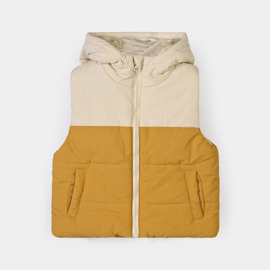 Boys Polyester Puffer Jacket Hello-Yellow