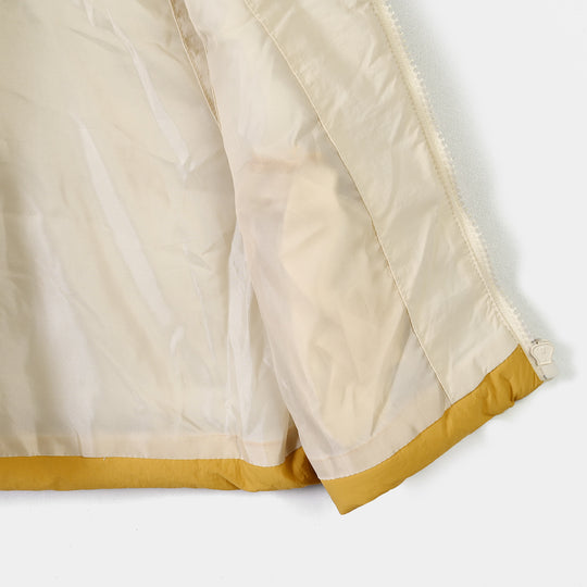 Boys Polyester Puffer Jacket Hello-Yellow