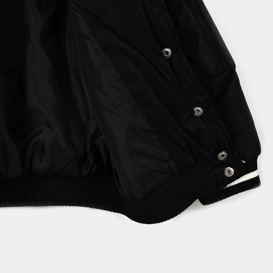 Girls  Quilted Jacket Basic-BLACK
