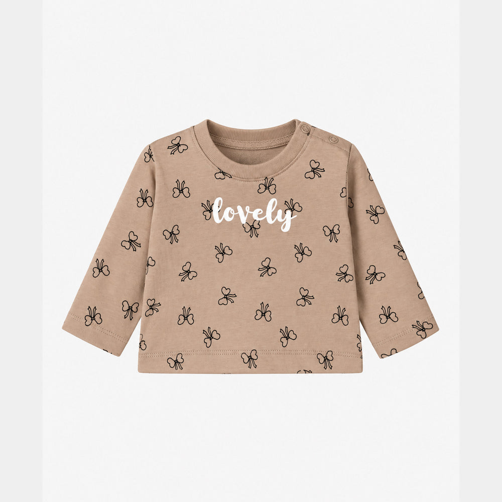 Infant Girls Cotton Jersey T-Shirt Lovely - Light Brown