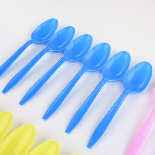 Colorful Plastic Spoons Set for Parties