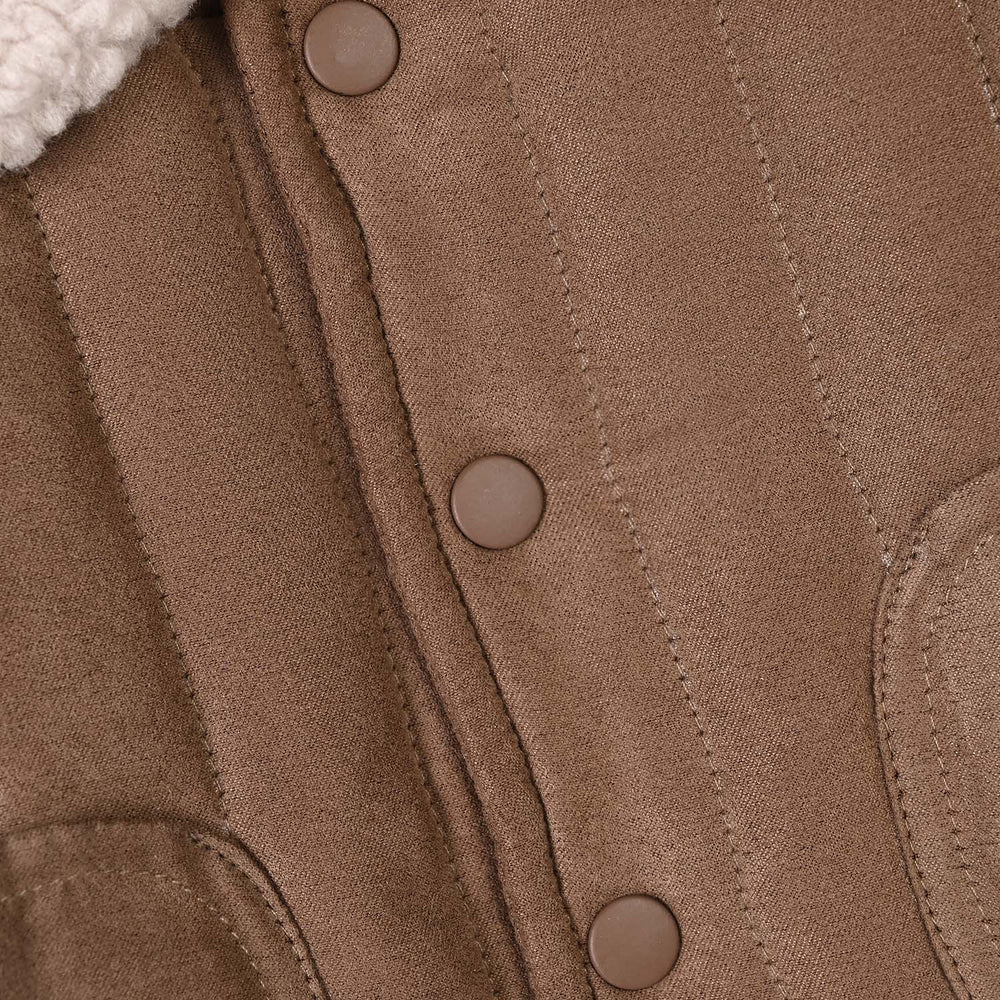 Infant Boys Polyester Quilted Jacket Cocoa-BROWN