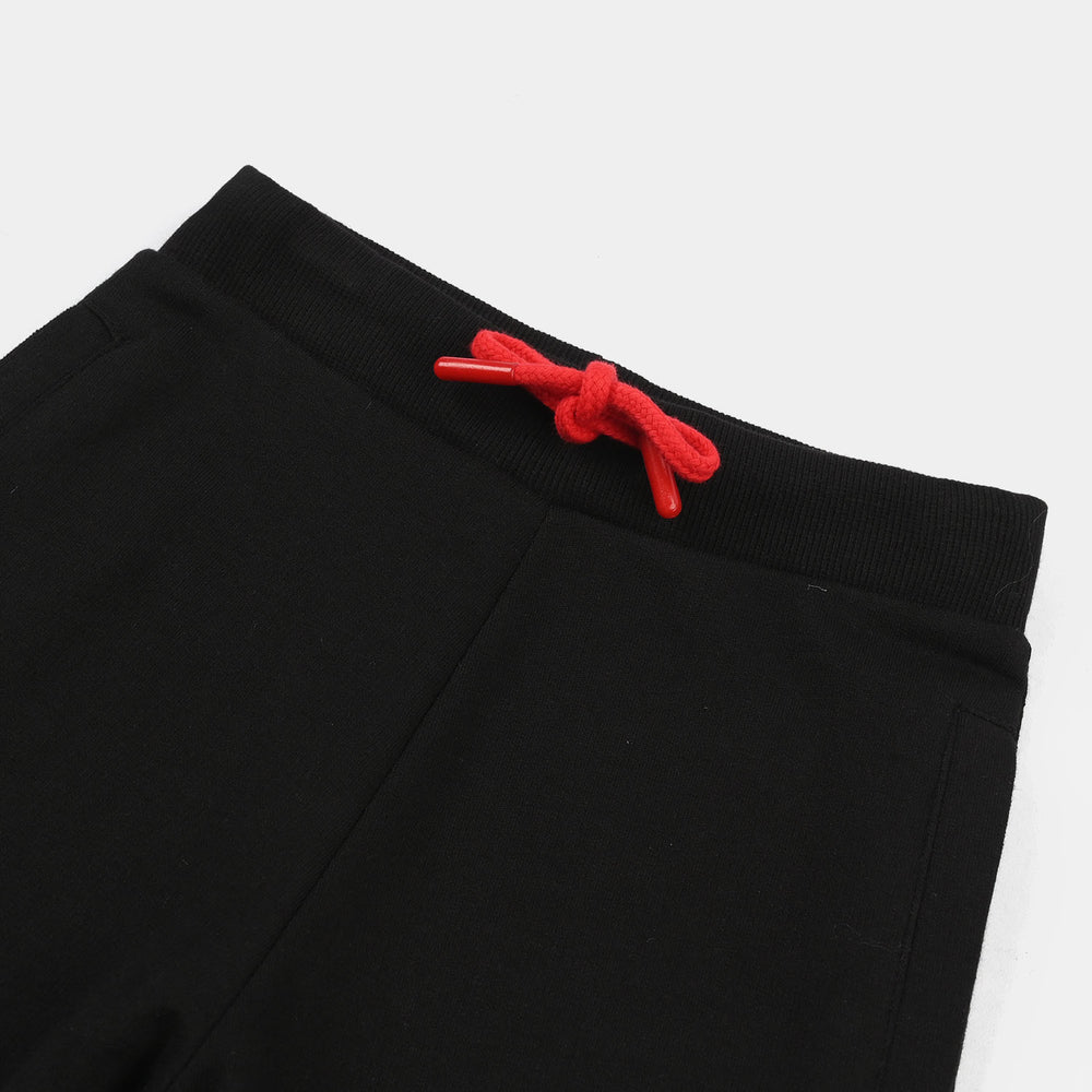 Boys Jersey/Terry Shorts (Hot Wheels) - Jet Black