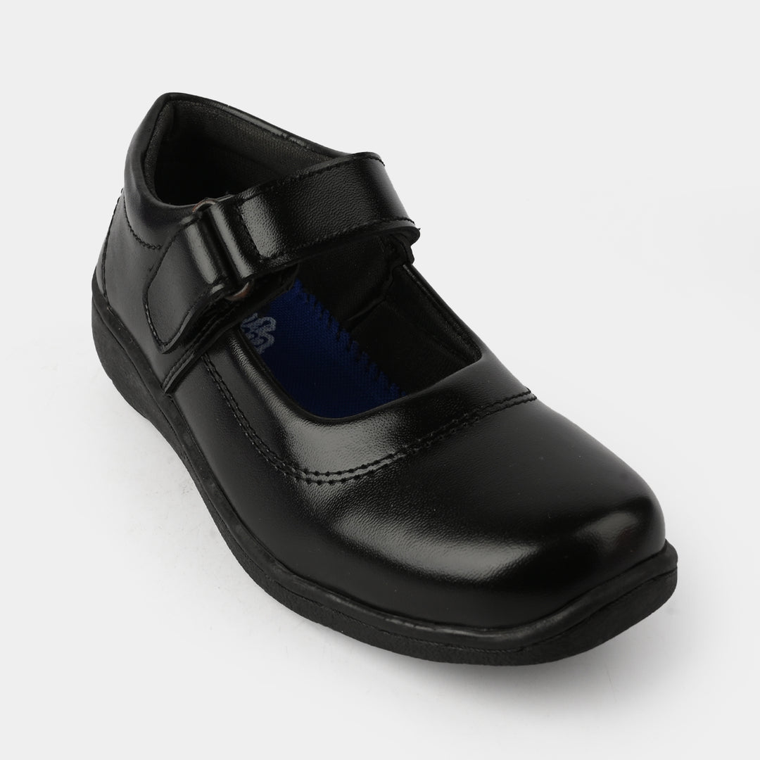 Girls School Shoes TS-11A-BLACK