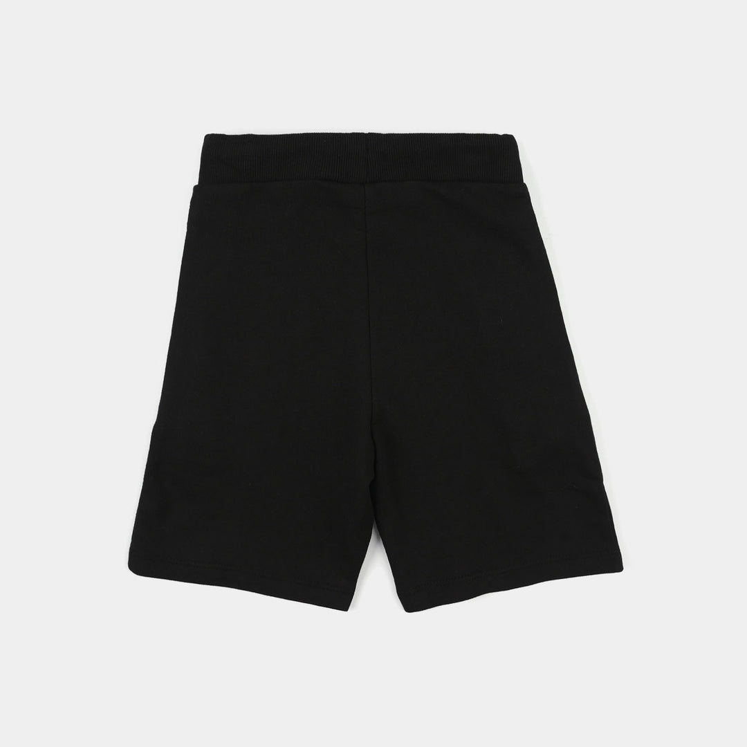 Boys Jersey/Terry Shorts (Hot Wheels) - Jet Black
