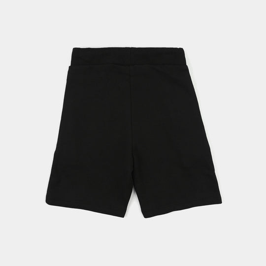 Boys Jersey/Terry Shorts (Hot Wheels) - Jet Black