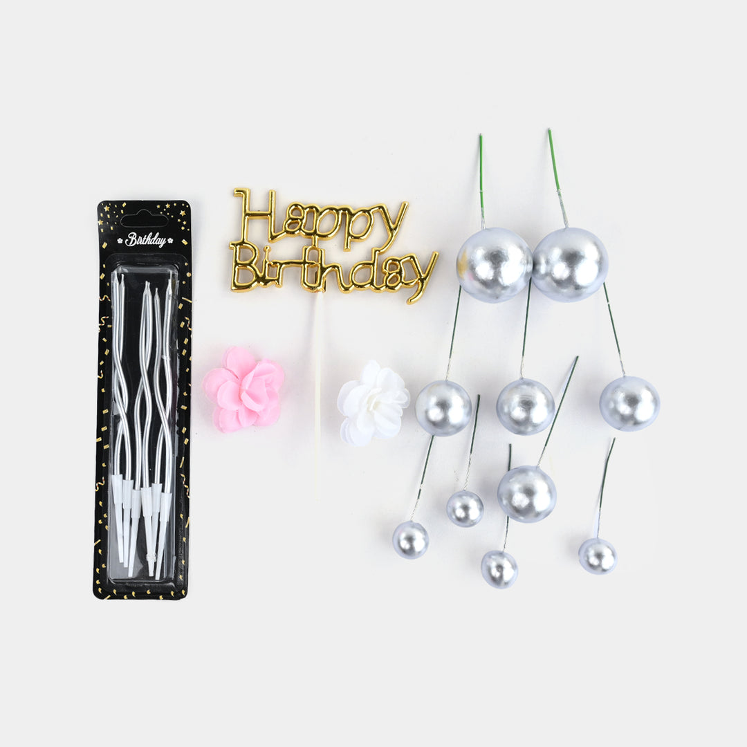 Multi-Piece Birthday Cake Decoration Kit