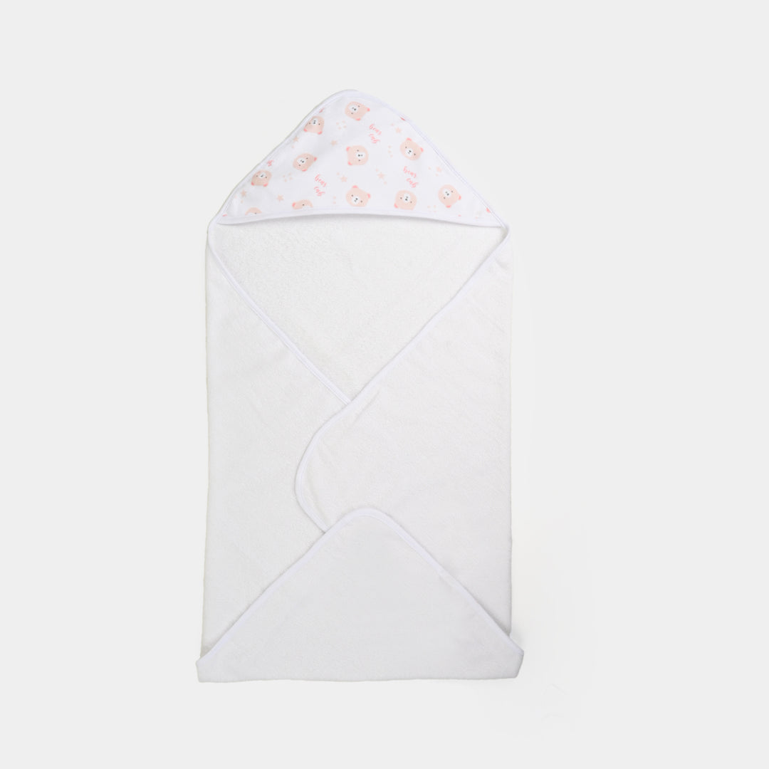 Hooded Baby Bath & Face Towel Woven Terry
