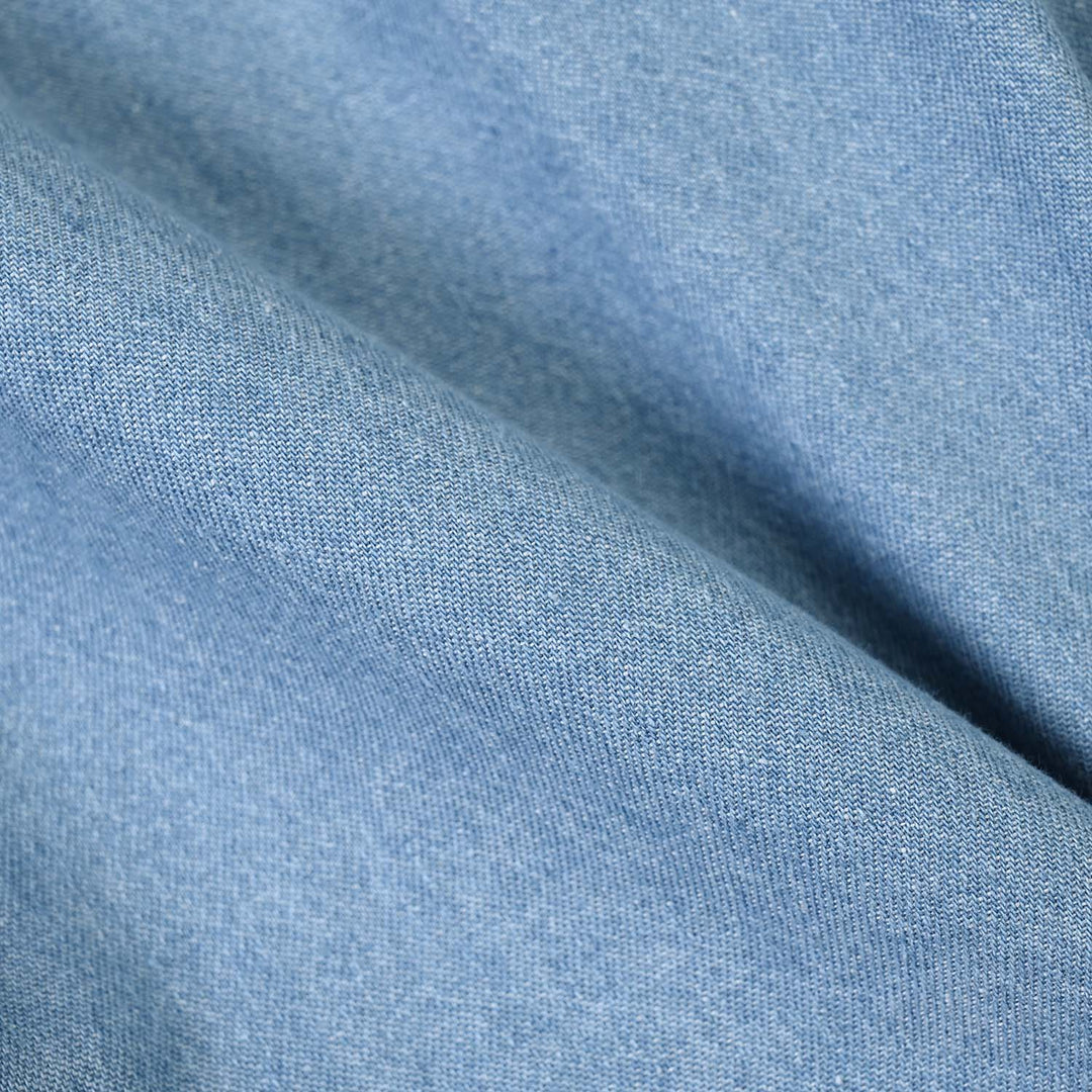 Boys Denim Stretch Shirt F/S Lt Blue