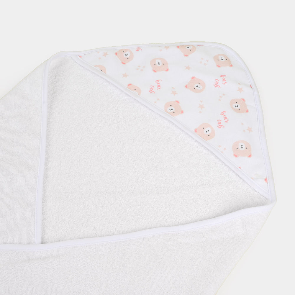 Hooded Baby Bath & Face Towel Woven Terry