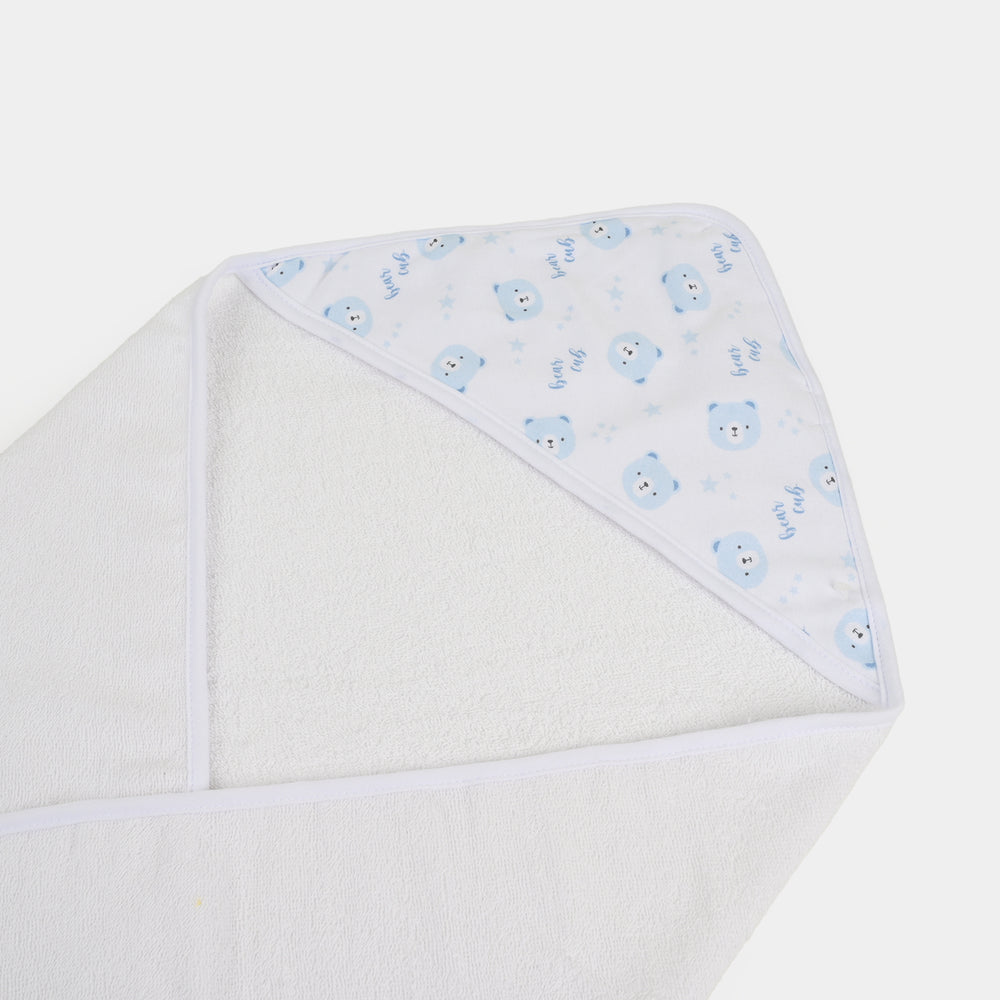 Hooded Baby Bath & Face Towel Woven Terry
