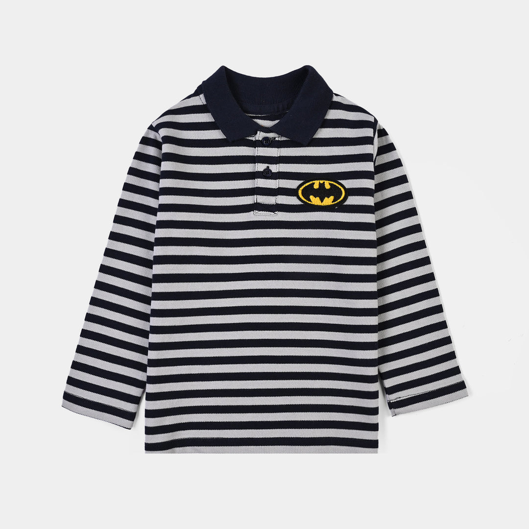 Boys Cotton PK Polo F/S Character-NAVY