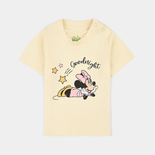 Infant Girls Poly Cotton Jersey Night Suit GOOD NIGHT