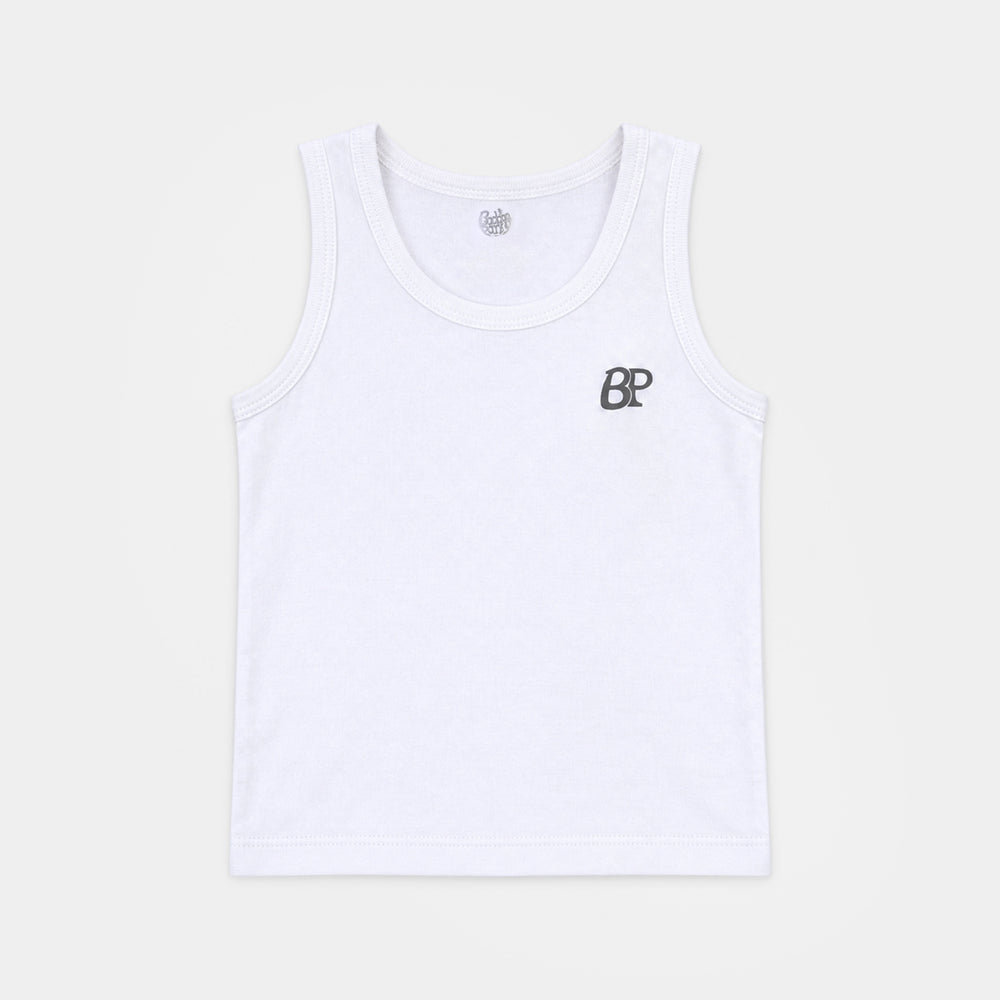 Boys Cotton Jersey Vest-Pack of 2-White
