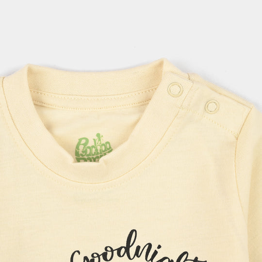 Infant Girls Poly Cotton Jersey Night Suit GOOD NIGHT