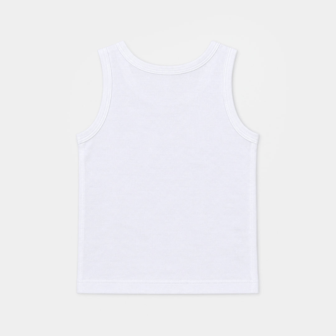 Boys Cotton Jersey Vest-Pack of 2-White