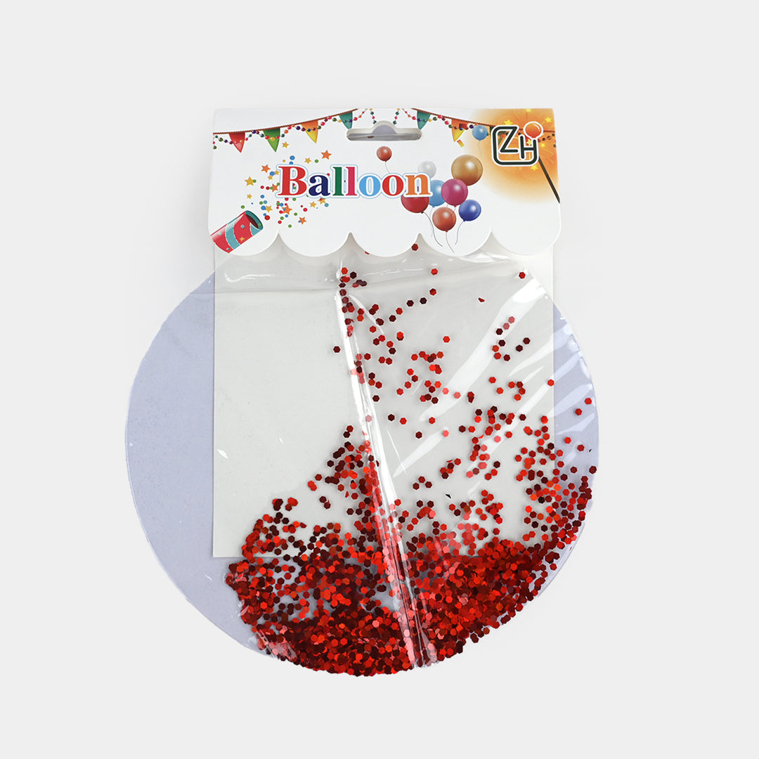 Confetti Filled Transparent Latex Balloon