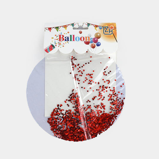 Confetti Filled Transparent Latex Balloon
