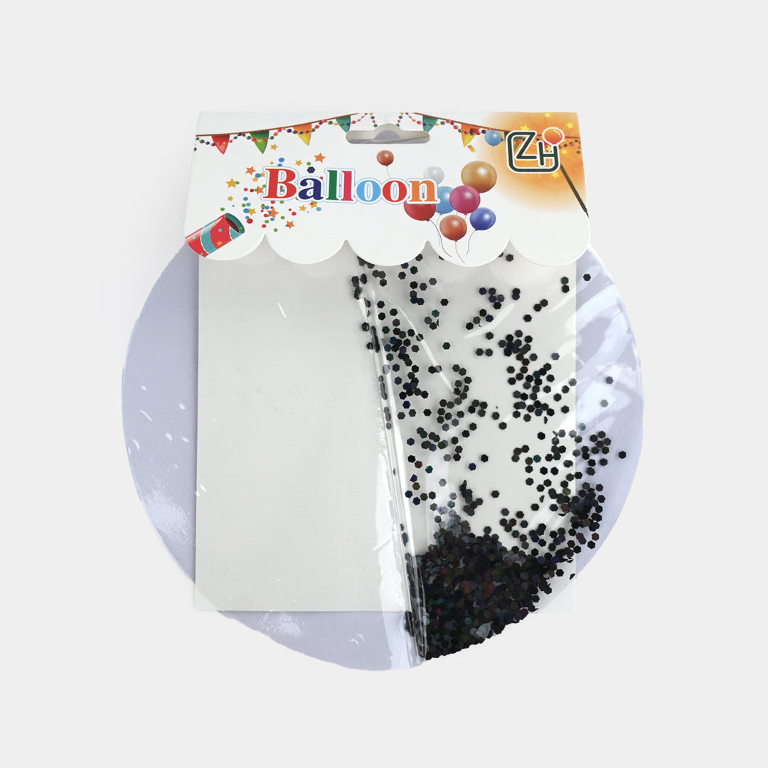 Confetti Filled Transparent Latex Balloon