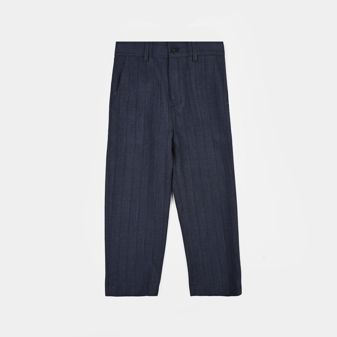 Boys Cotton, Polyester Coat Pant - GREY