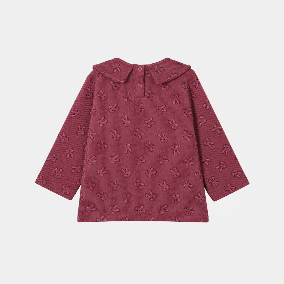 Infant Girls Thermal Knitted Suit Little Me-Rose.Wine