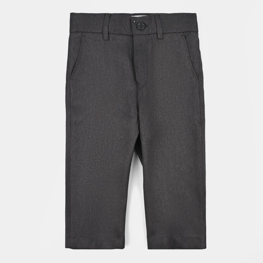 Boys Cotton, Polyester Coat Pant - Dark Grey