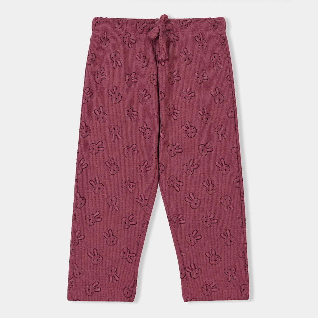 Infant Girls Thermal Knitted Suit Little Me-Rose.Wine