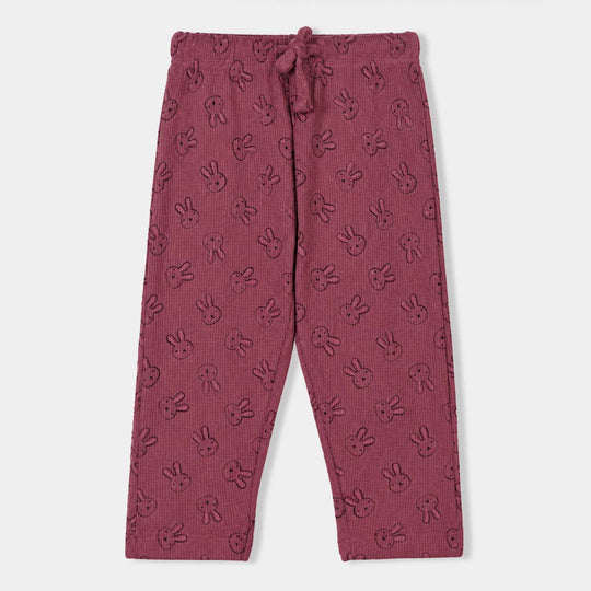 Infant Girls Thermal Knitted Suit Little Me-Rose.Wine