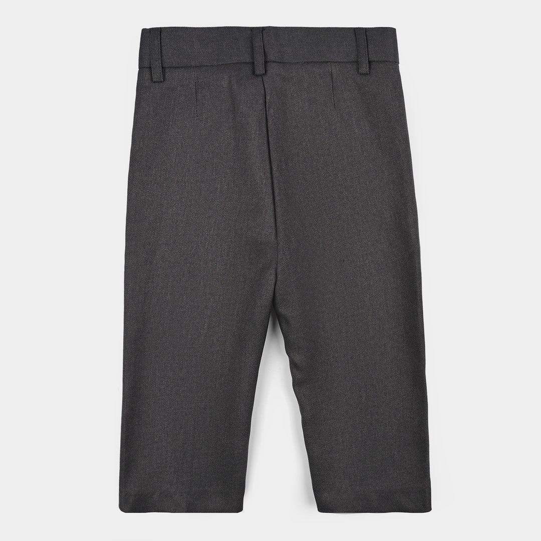 Boys Cotton, Polyester Coat Pant - Dark Grey