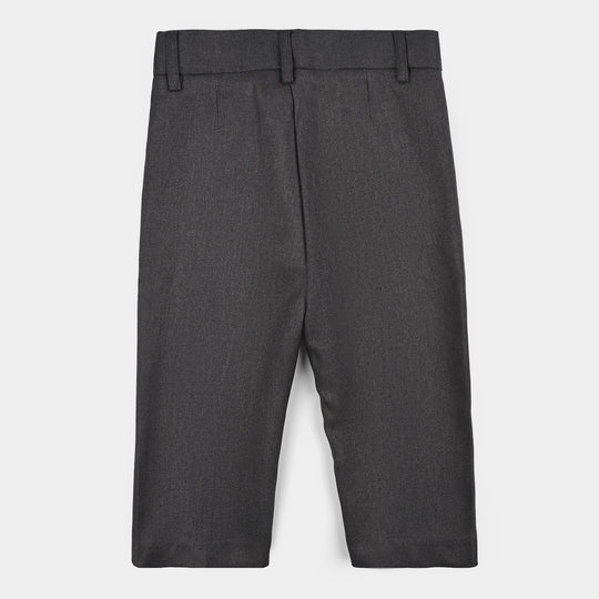 Boys Cotton, Polyester Coat Pant - Dark Grey