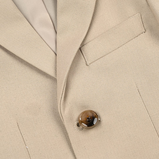 Boys Cotton, Polyester Coat Pant - BEIGE