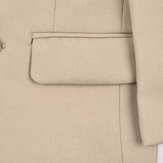 Boys Cotton, Polyester Coat Pant - BEIGE