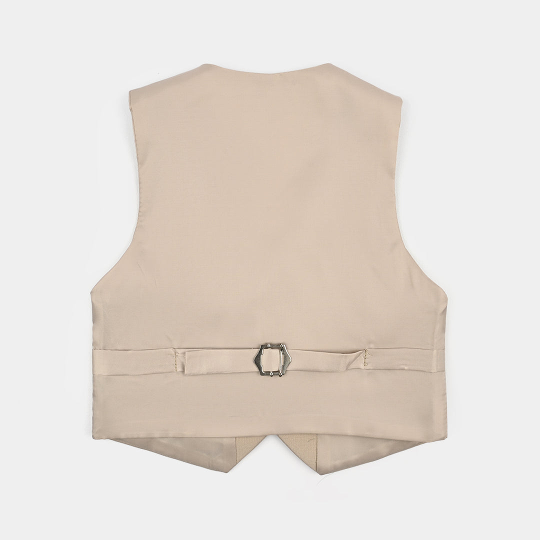 Boys Cotton, Polyester Coat Pant - BEIGE