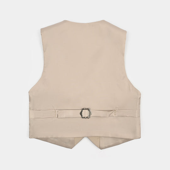 Boys Cotton, Polyester Coat Pant - BEIGE