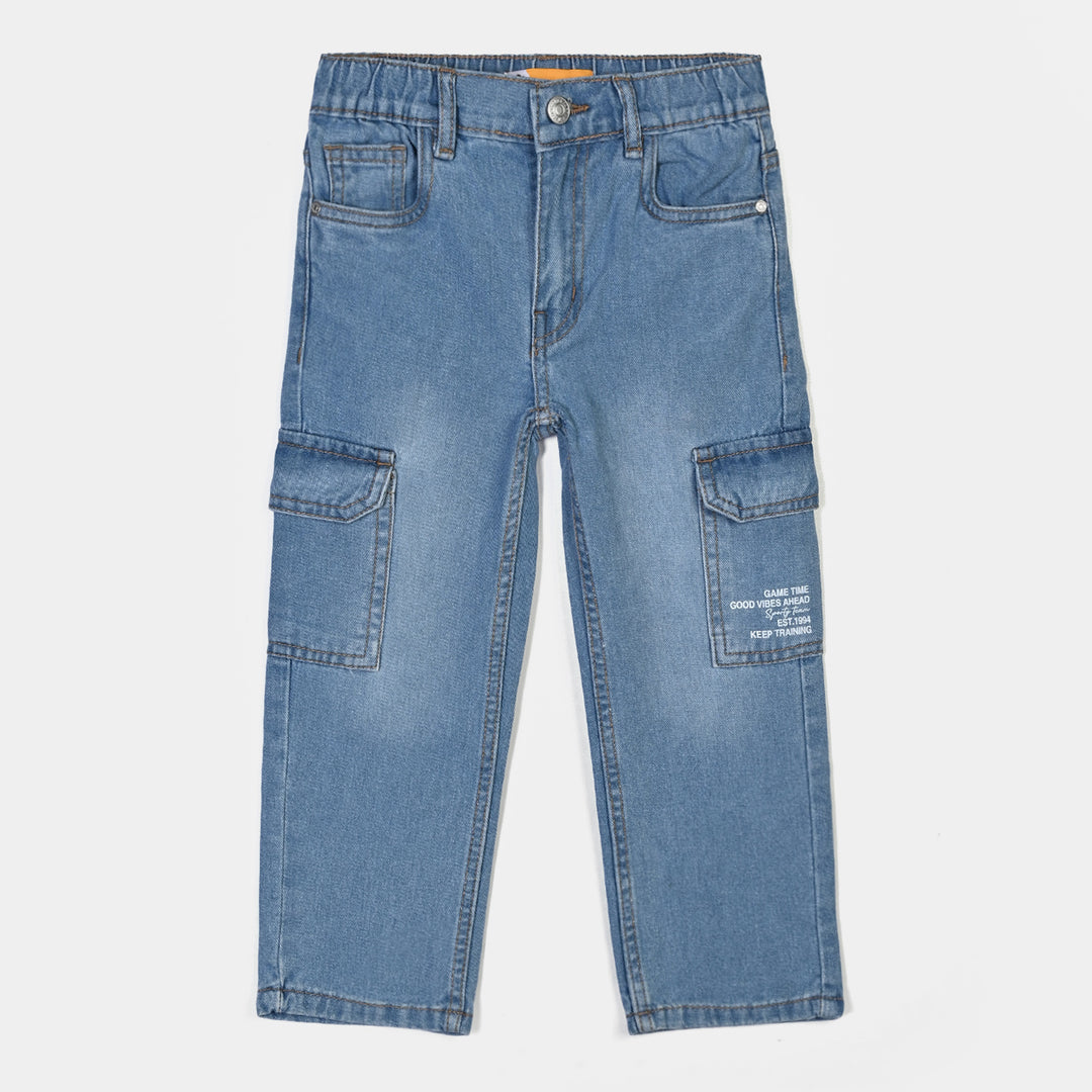 Boys Denim rigid Pant Game Time-Mid.Blue