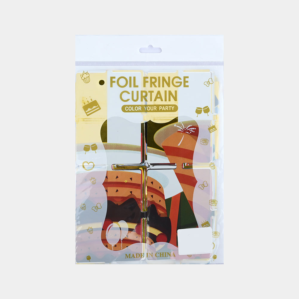 Foil Fringe Curtain Party Backdrop