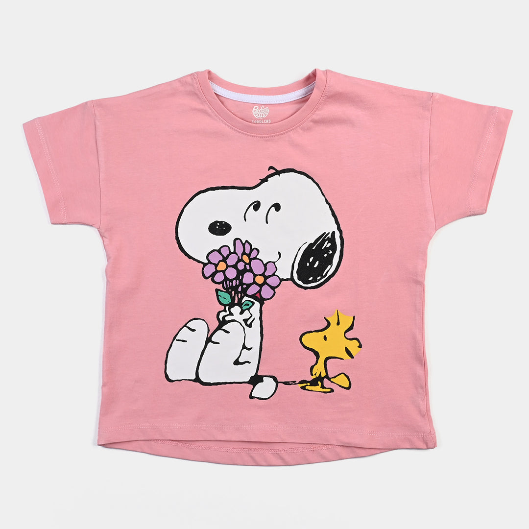 Girls Cotton Jersey T-Shirt - Pink