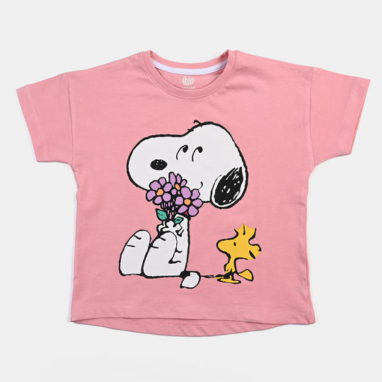 Girls Cotton Jersey T-Shirt - Pink