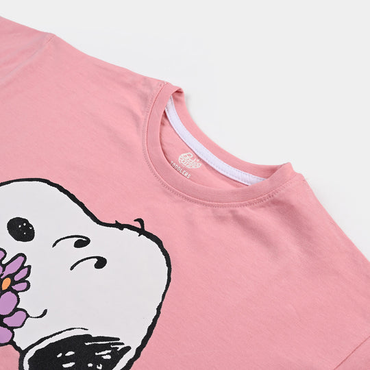 Girls Cotton Jersey T-Shirt - Pink