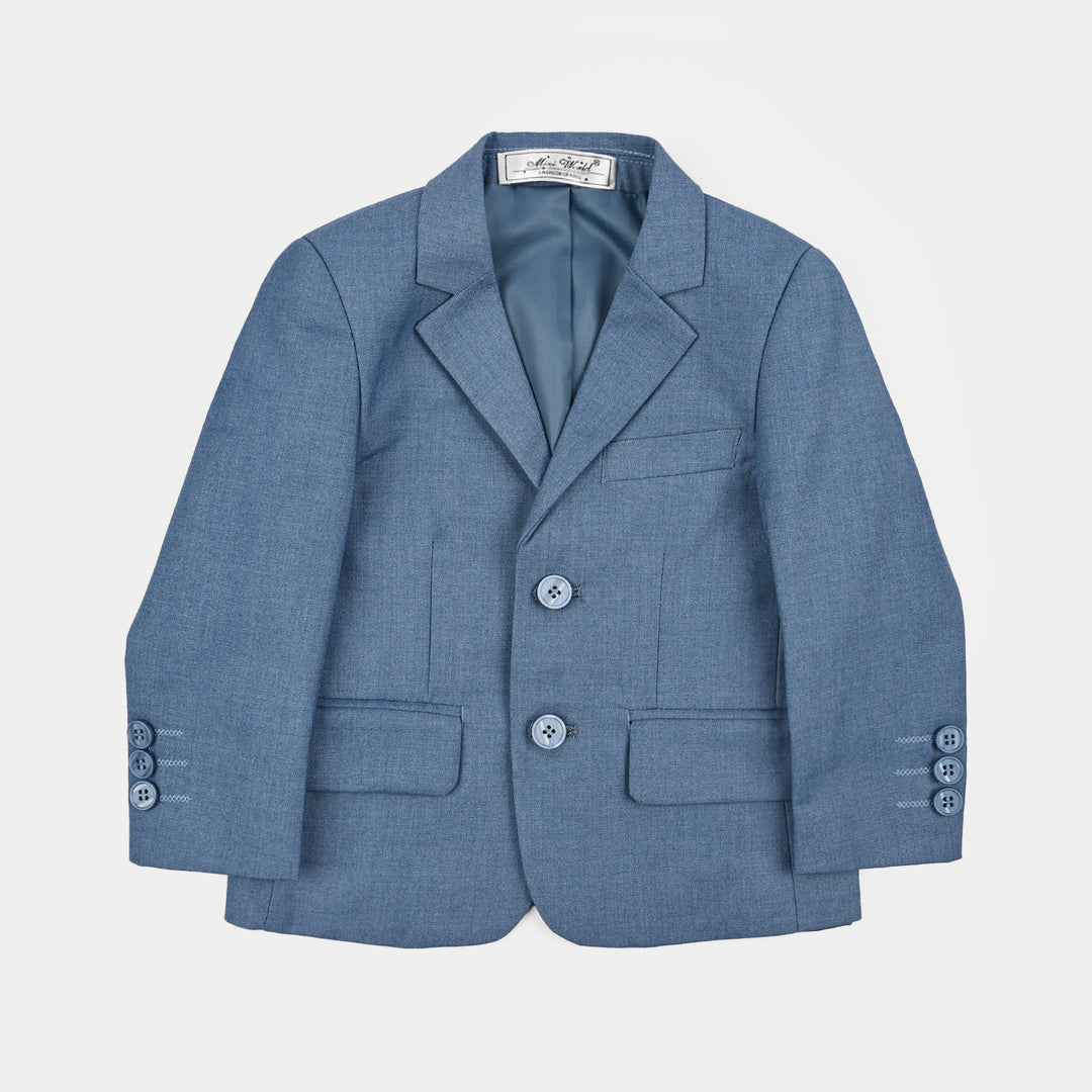 Boys Cotton, Polyester Coat Pant - Blue