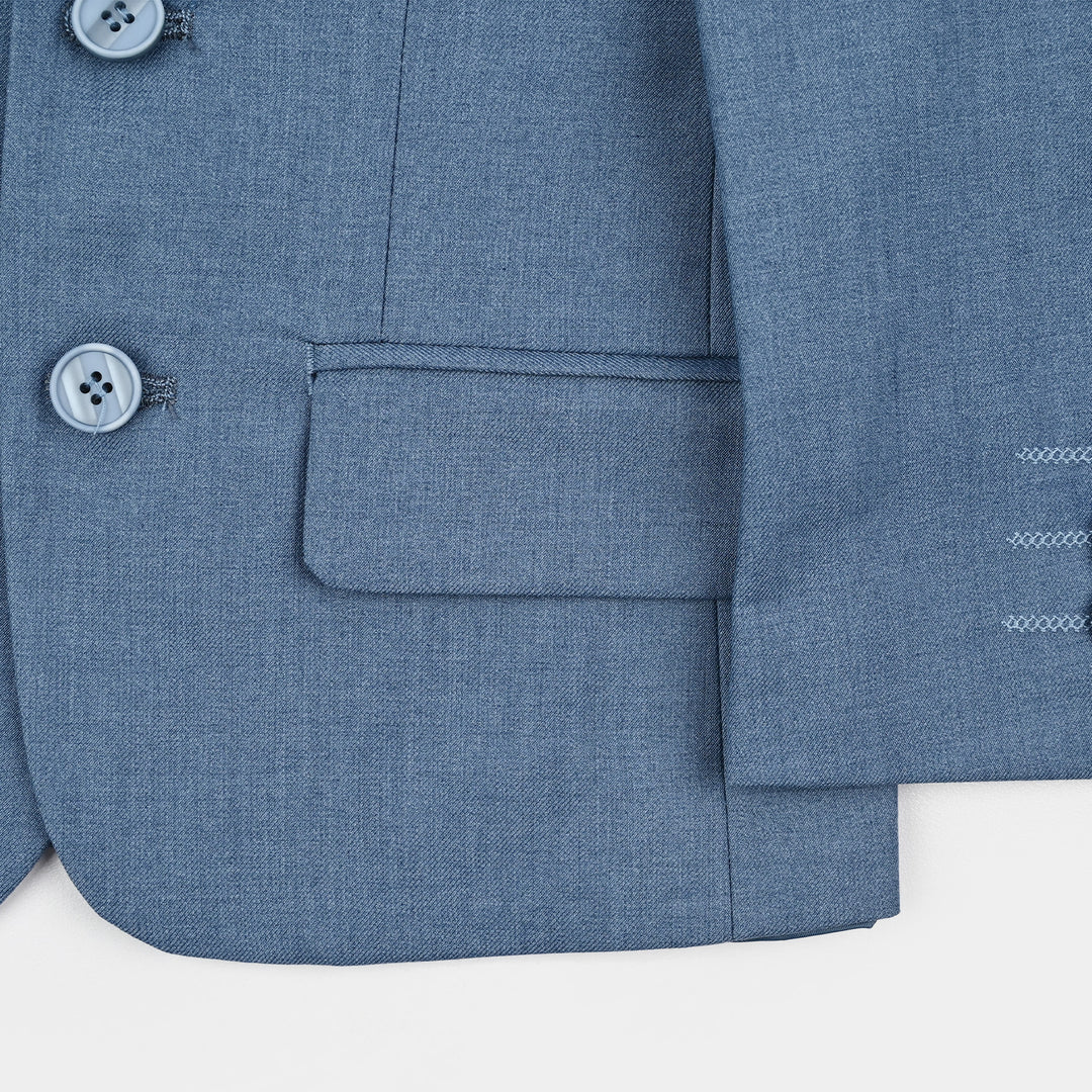 Boys Cotton, Polyester Coat Pant - Blue