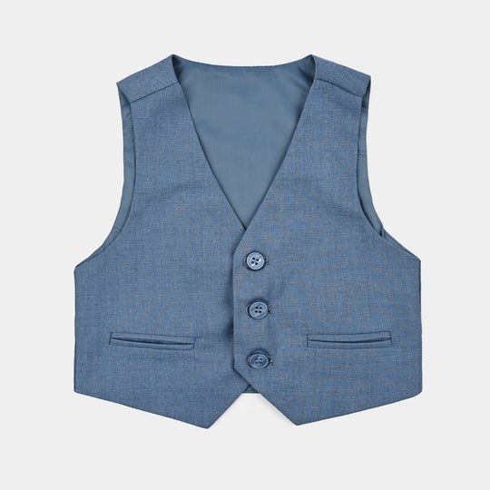 Boys Cotton, Polyester Coat Pant - Blue
