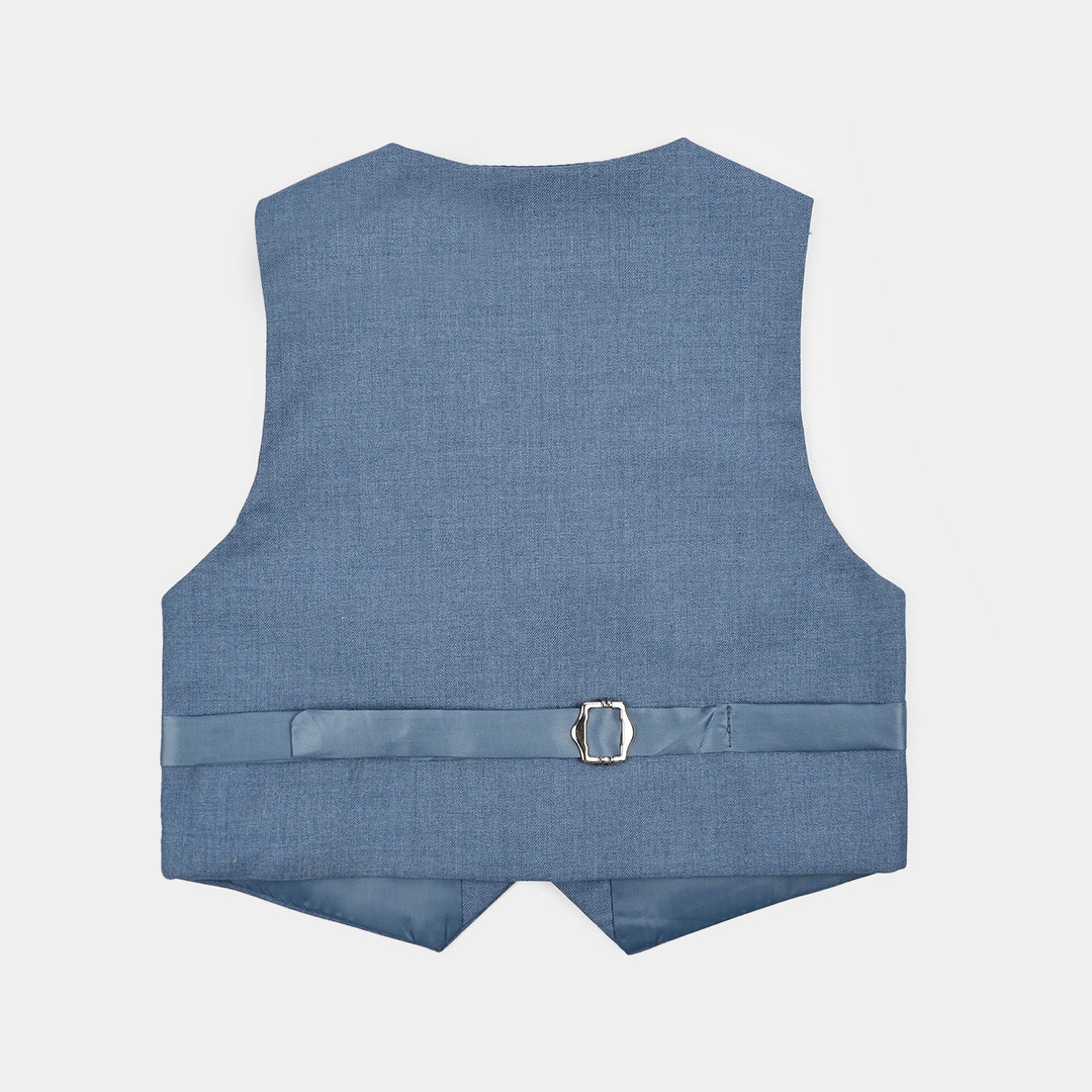 Boys Cotton, Polyester Coat Pant - Blue