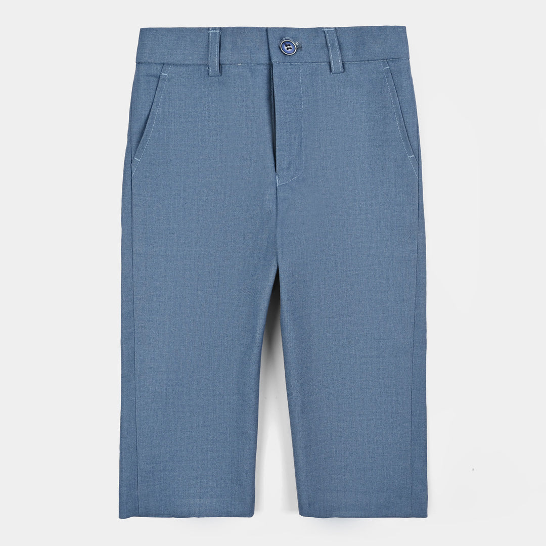 Boys Cotton, Polyester Coat Pant - Blue