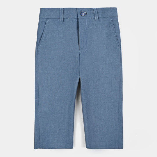Boys Cotton, Polyester Coat Pant - Blue