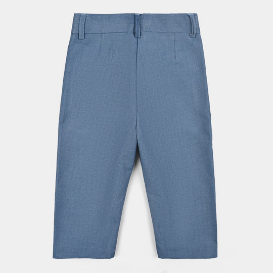 Boys Cotton, Polyester Coat Pant - Blue
